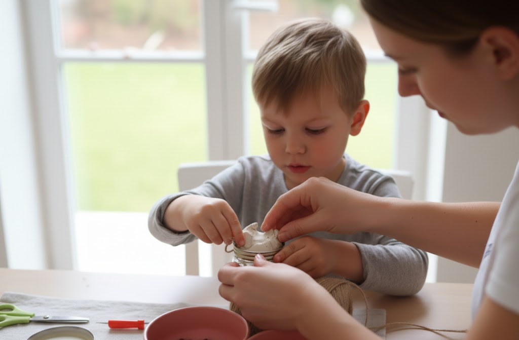 Zo maak je een hanger van zelfhardende klei vul met klei