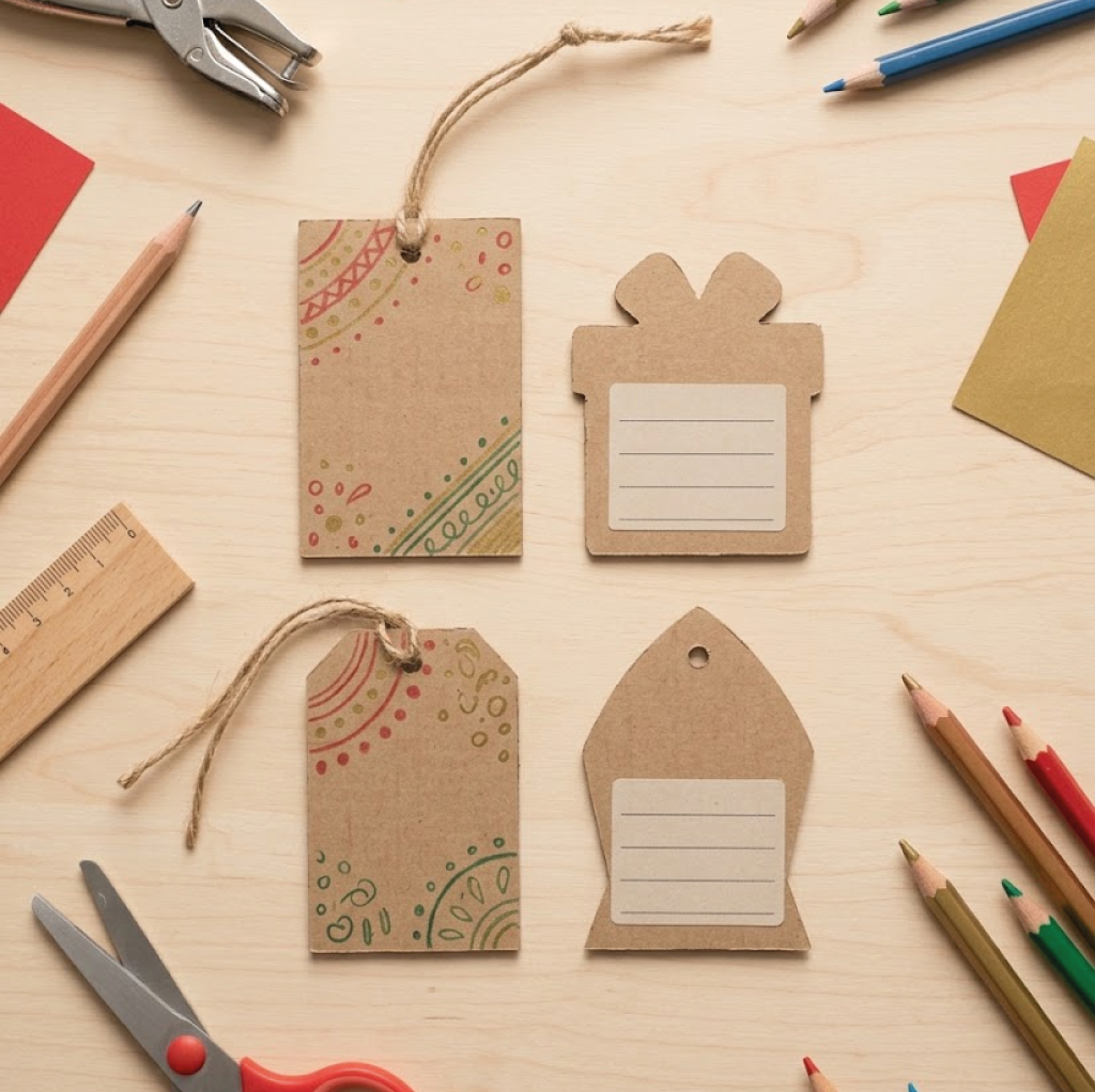 Sinterklaas-cadeaulabels maken van restkarton