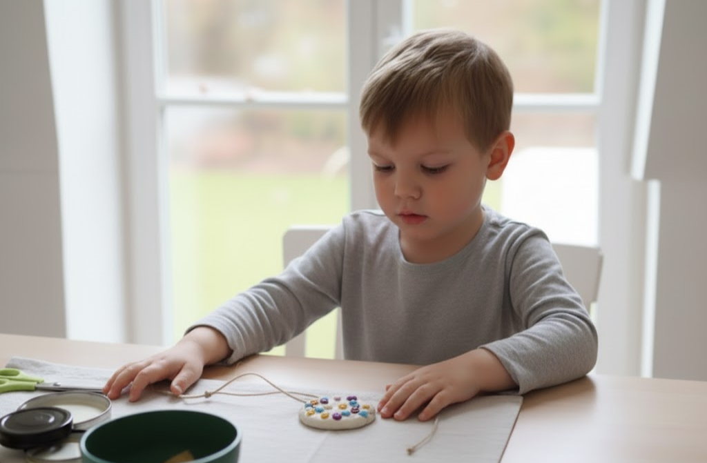 Zo maak je een hanger van zelfhardende klei material drukken in klei