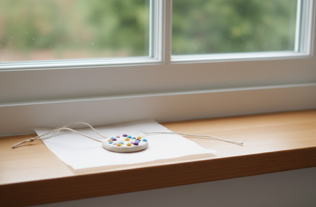 Zo maak je een hanger van zelfhardende klei laten drogen