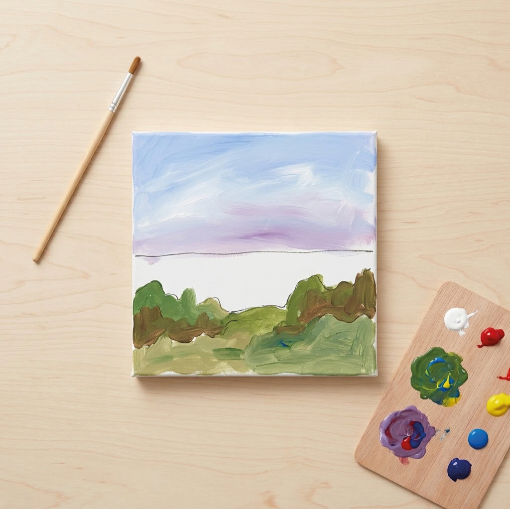 Een eigen canvas-schilderij acrylverf voor kinderen
