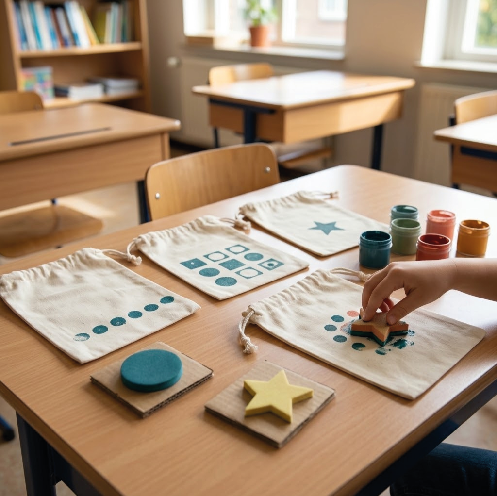 Stempelatelier: cadeauzakje bestempelen | Lesplan PDF