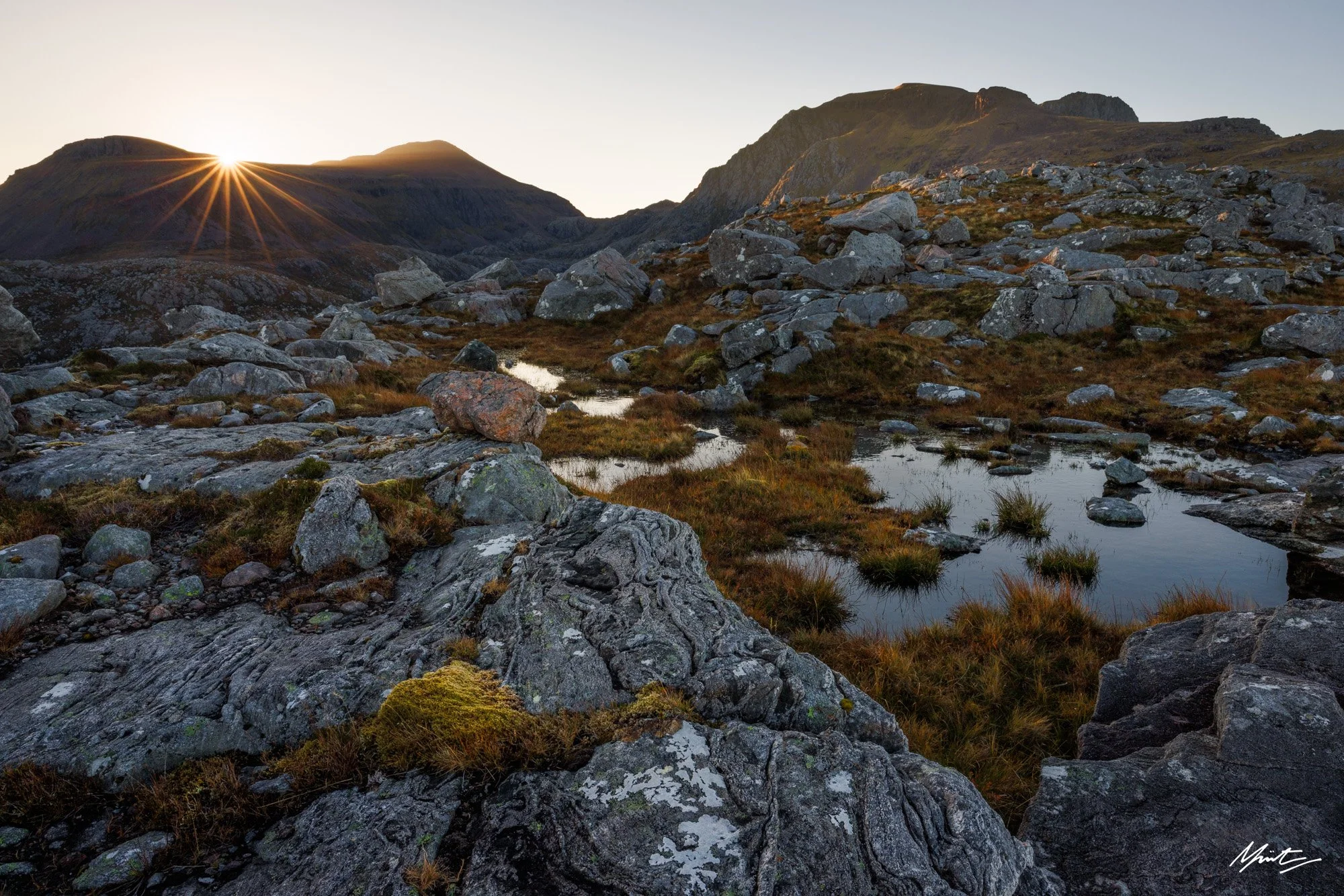 Sunrise over Ruadh Stac Mor, Great Wilderness
