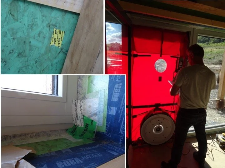 Window and door installation and the first air tightness test — Malvern ...
