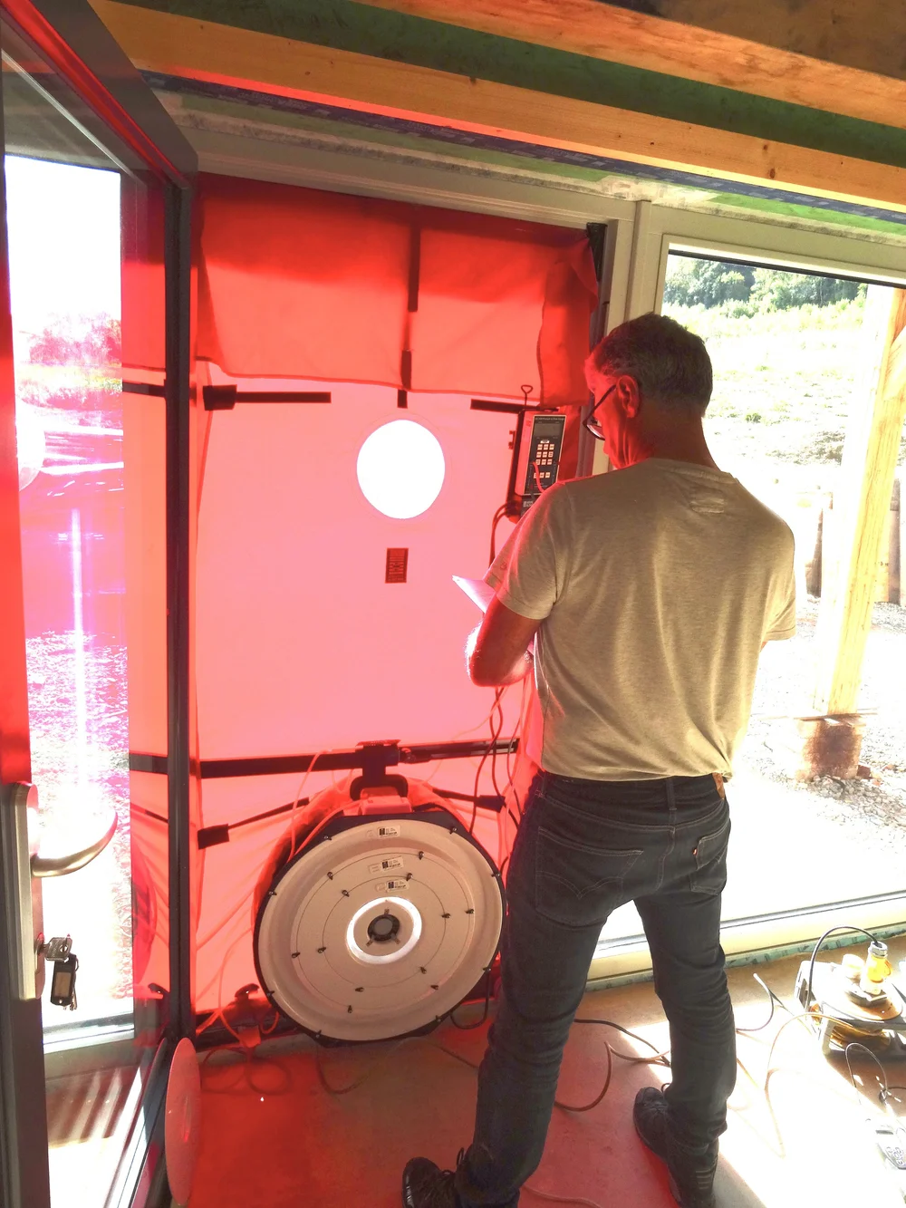 Window and door installation and the first air tightness test — Malvern ...