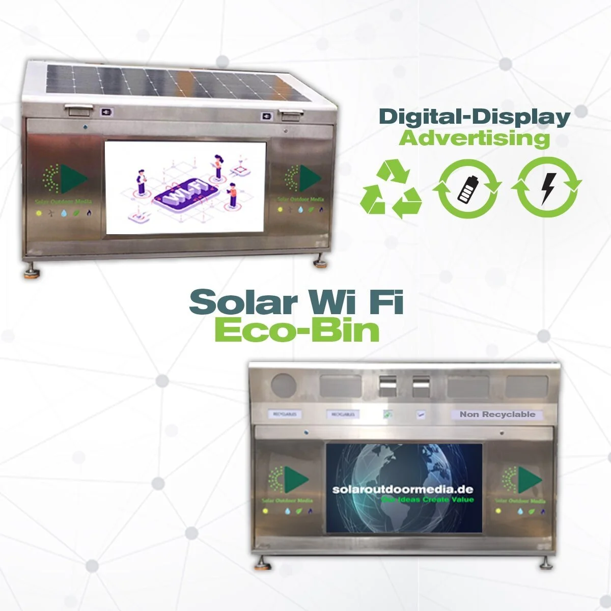 Solar Wi-Fi Eco Bin® product view