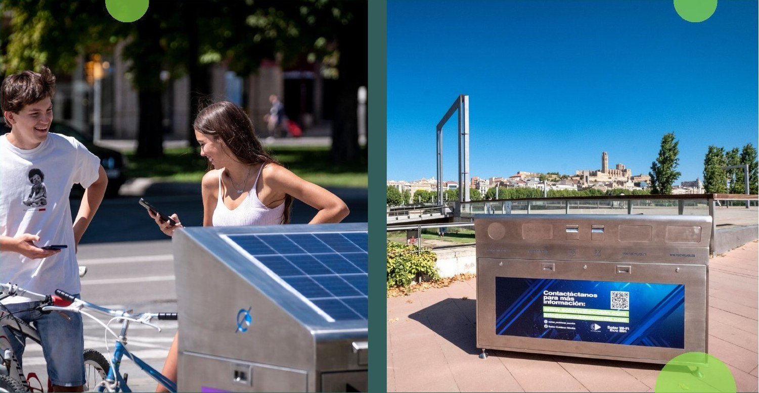 Solar Wifi Eco Bin® im öffentlichen Raum