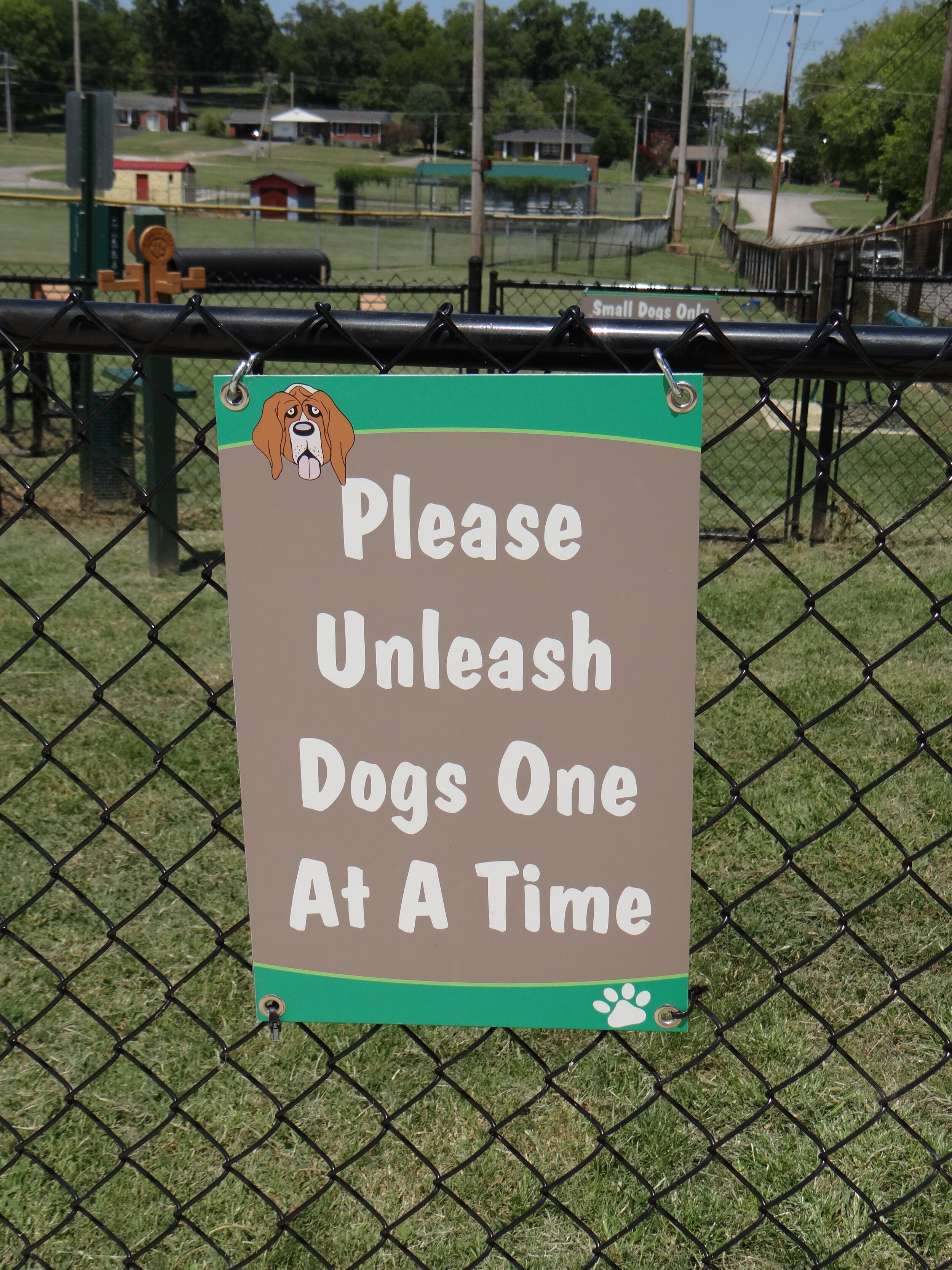 Dog Park - Please unleash one at a time