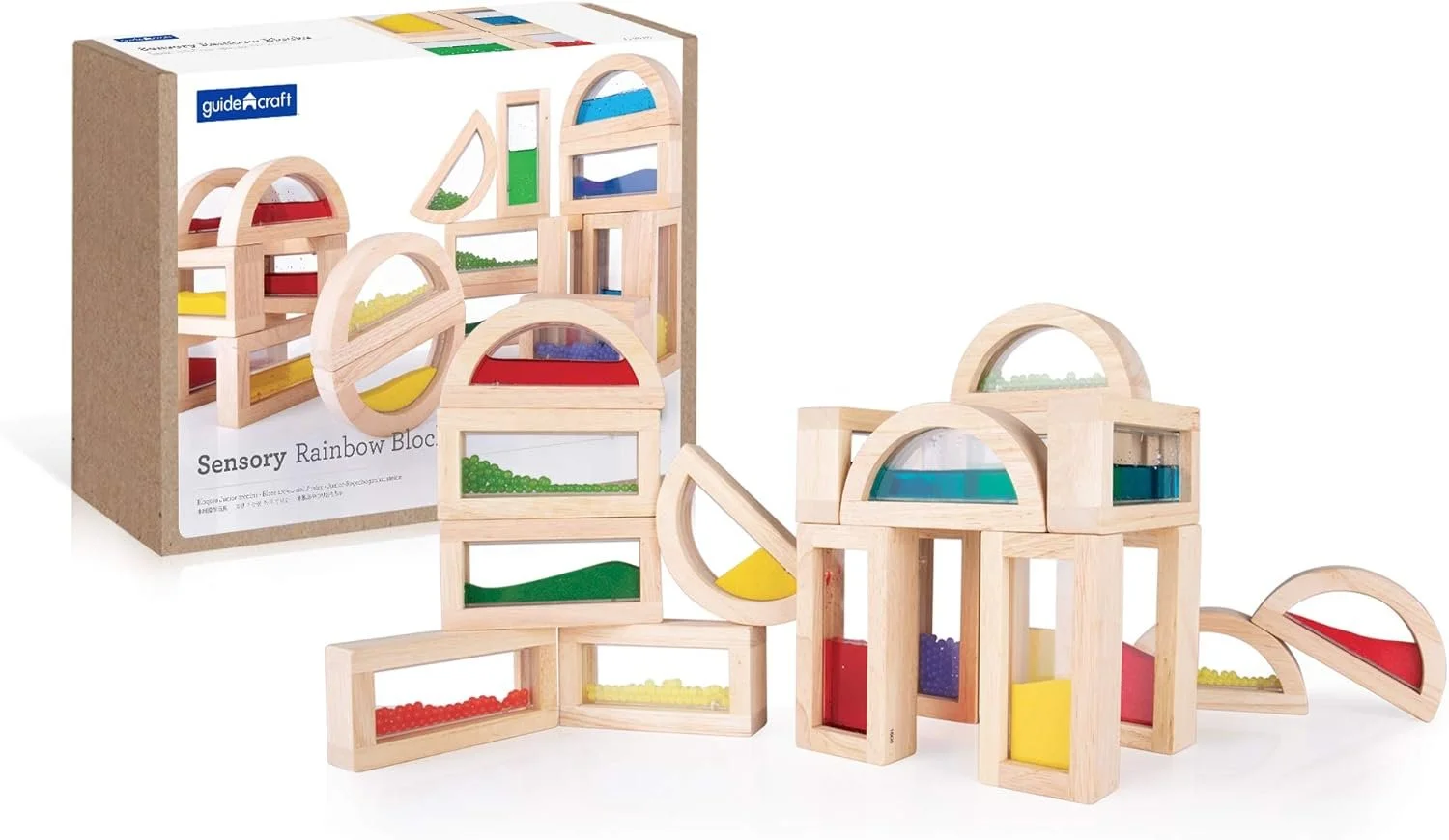 Guidecraft Sensory Rainbow Blocks
