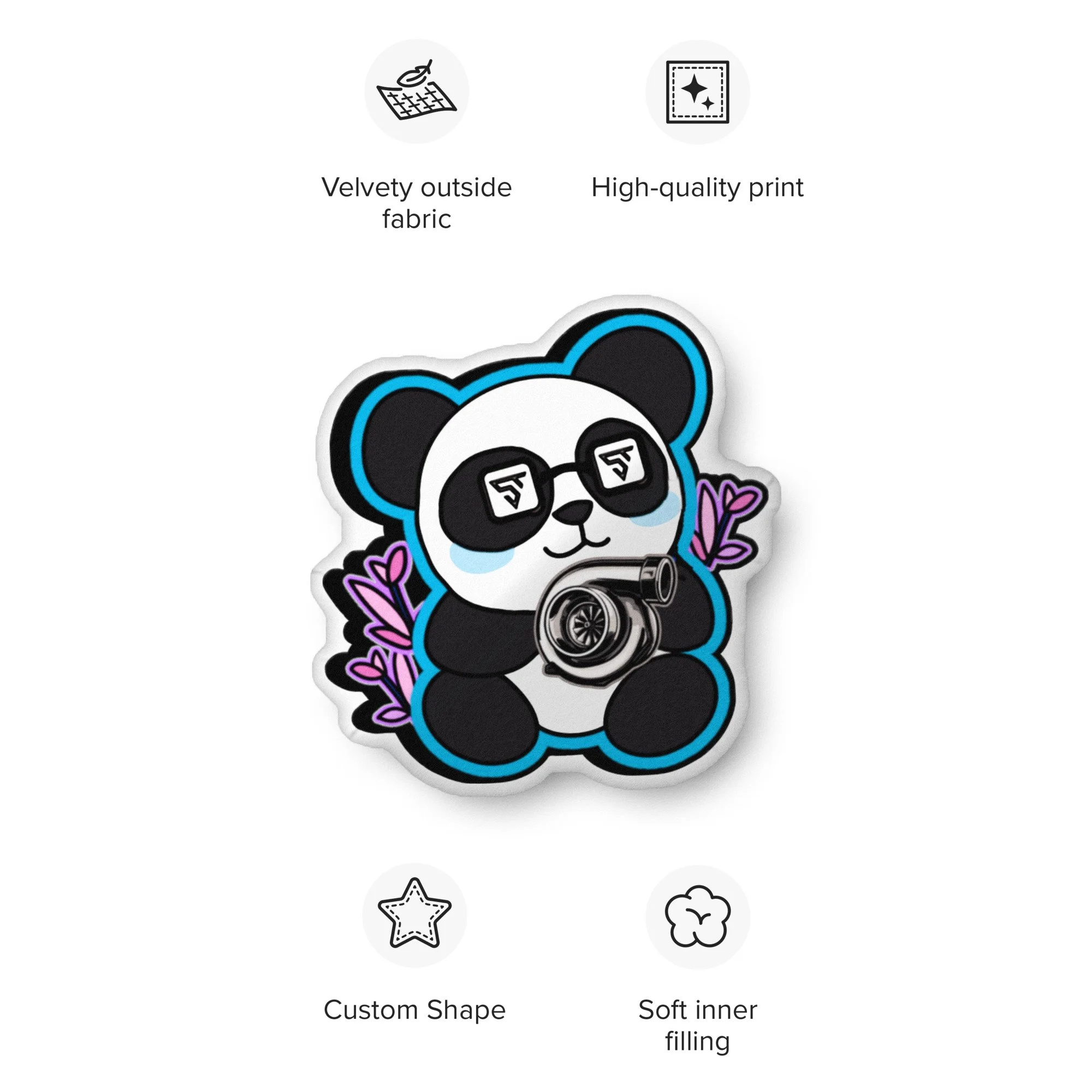 Passenger Panda Pillow