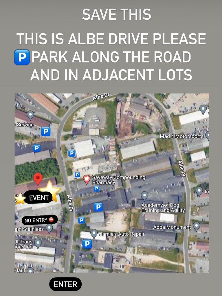 Sleeper Meet Parking Map
