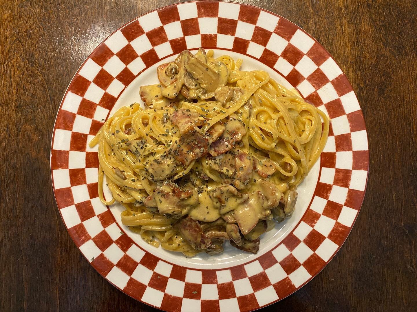 Pasta Carbonara. It&rsquo;s not perfect, by any means, but it is my first time making it.