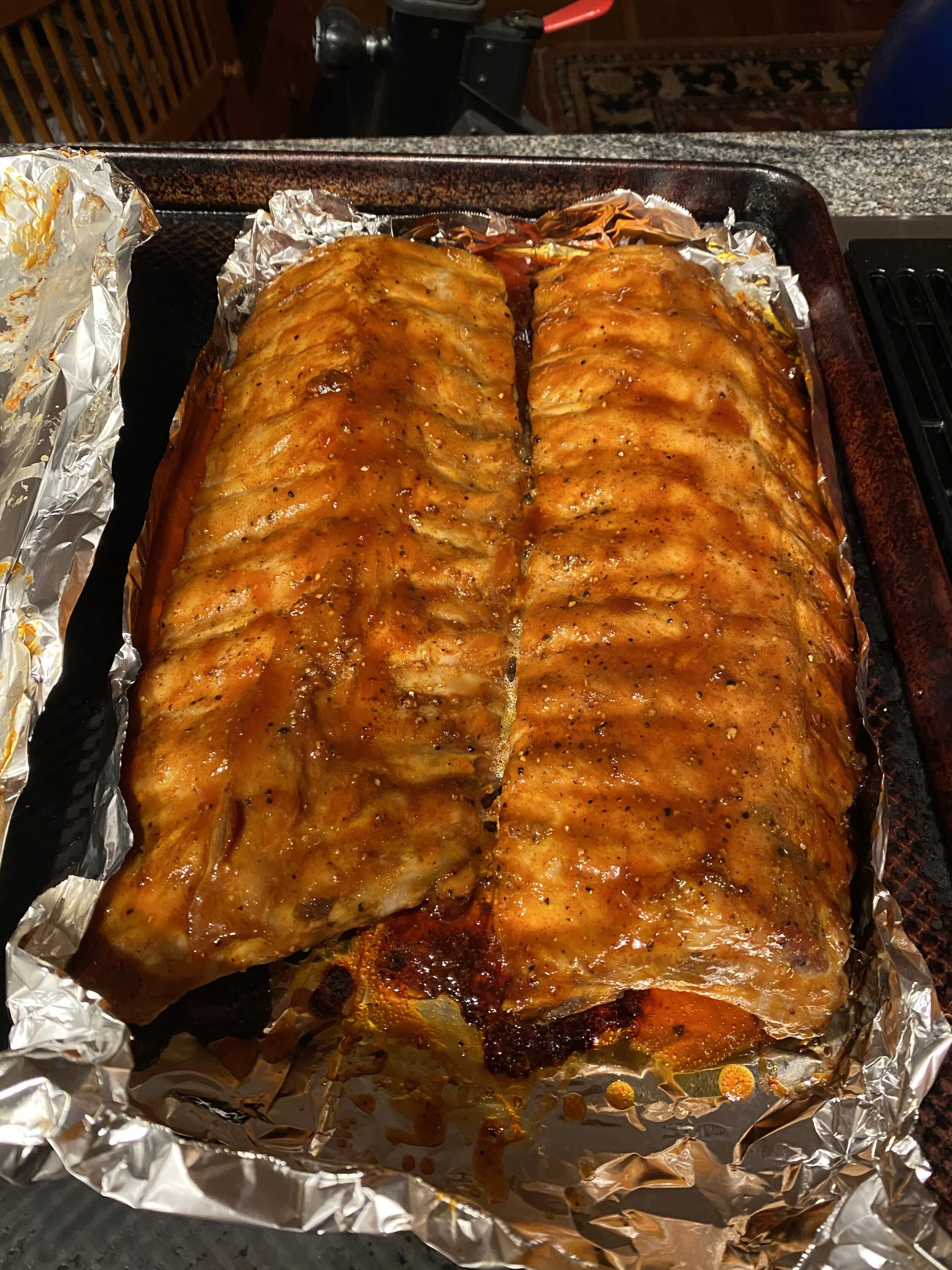 Recipes: Oven Baked BBQ Ribs with Cast Iron Corn Bread