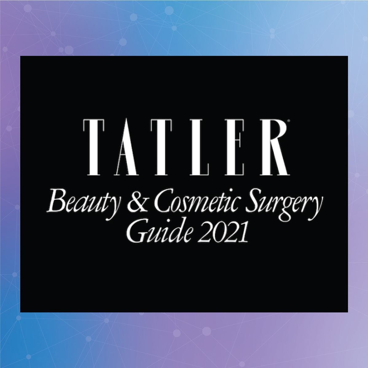 Our Nordyx Threads, is listed in Tatler&rsquo;s Beauty &amp; Cosmetic Surgery guide 2021 as three of the top treatments in The Lovely Clinic! 

We are proud to say that Dr Sarah Tonks, Dr Kishan Raichura, Dr Semira Kwabi and Dr Euan Mackinnon in The 