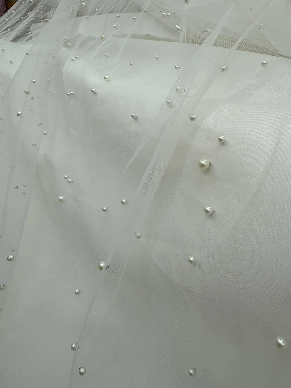 Beaded tulle Generaldiff Tissus et dentelles haute couture