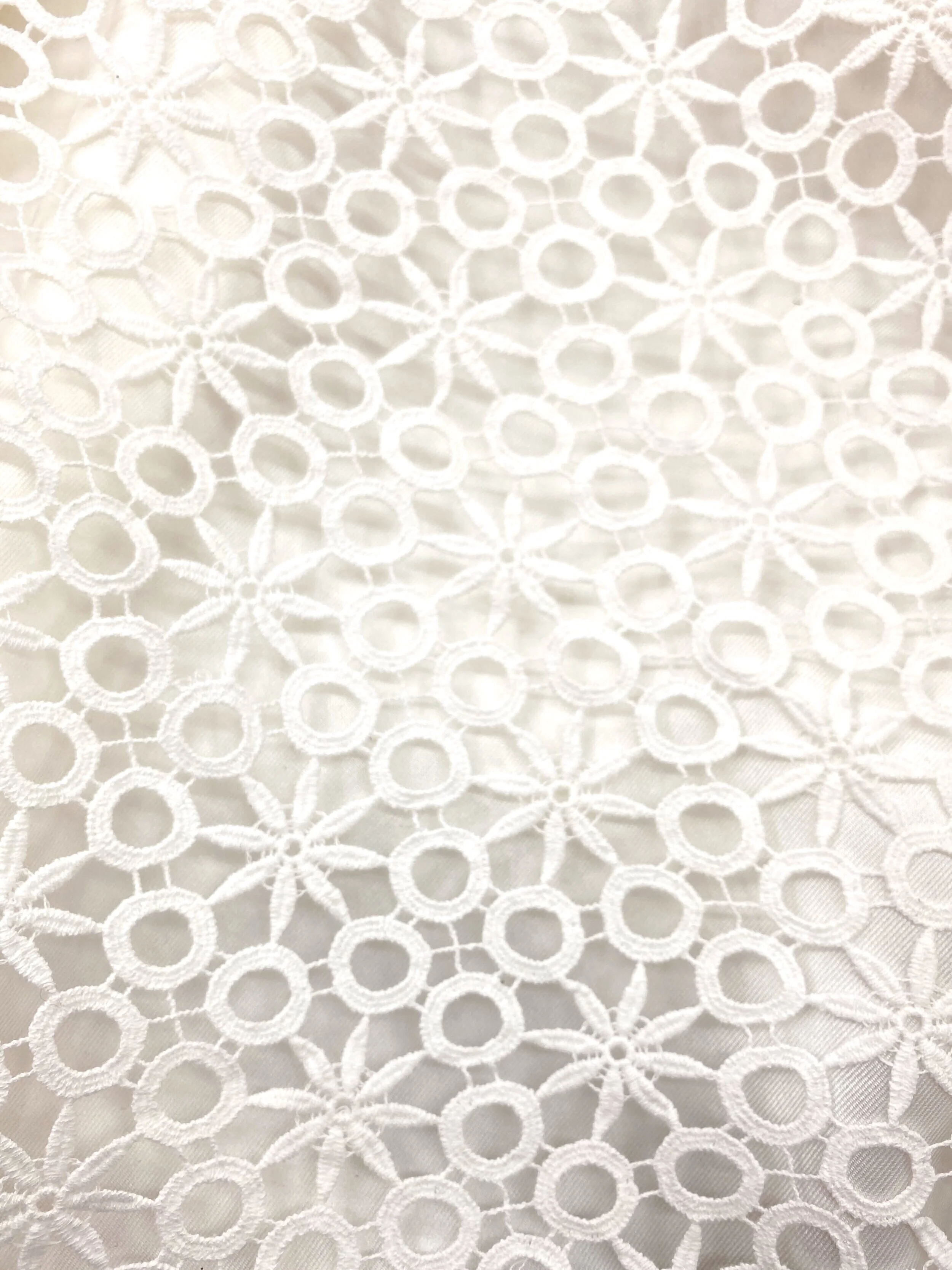 Dentelle macramé coton blanc cassé - zoom
