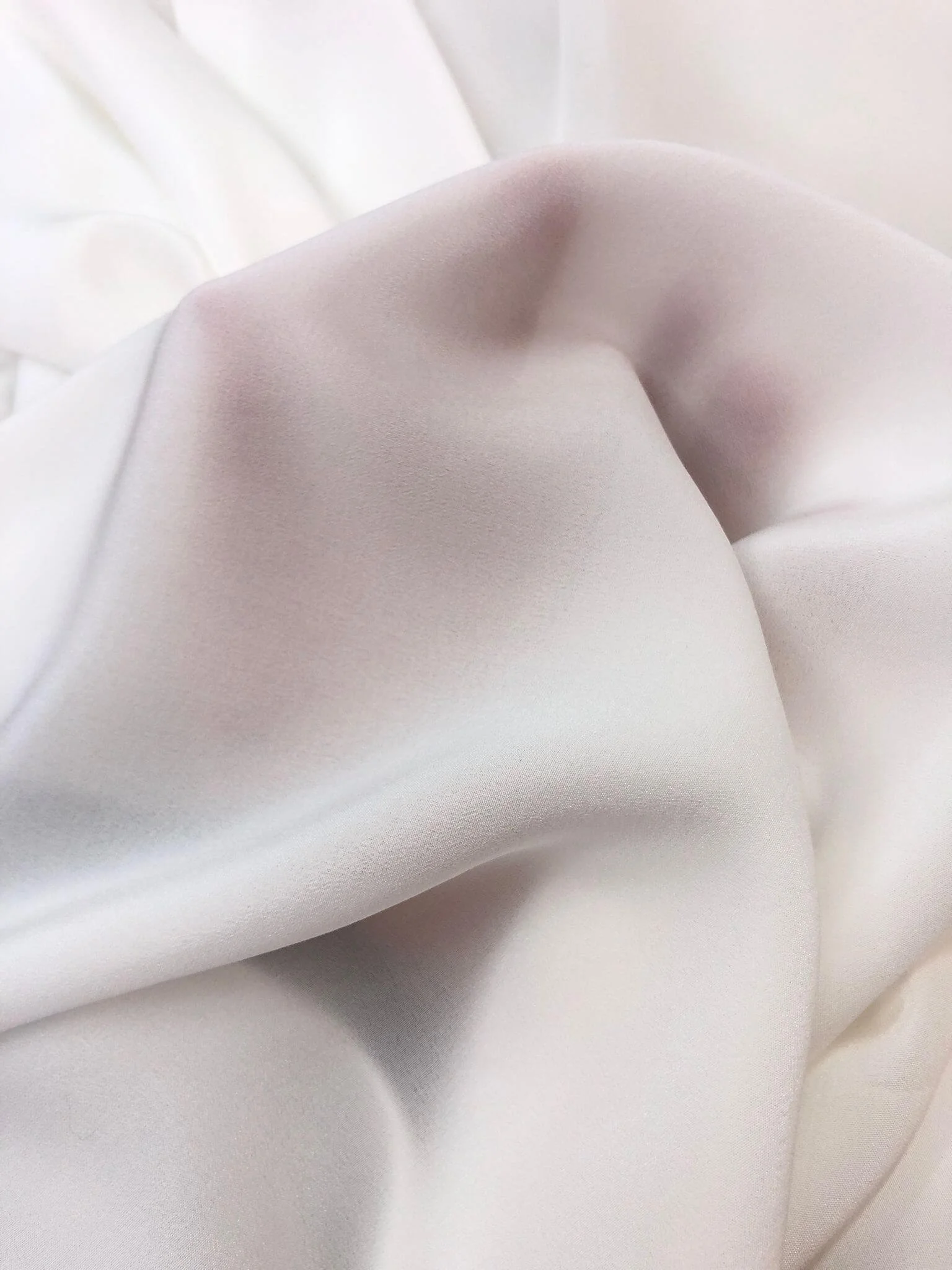 Tissu Crêpe de soie blanc - zoom