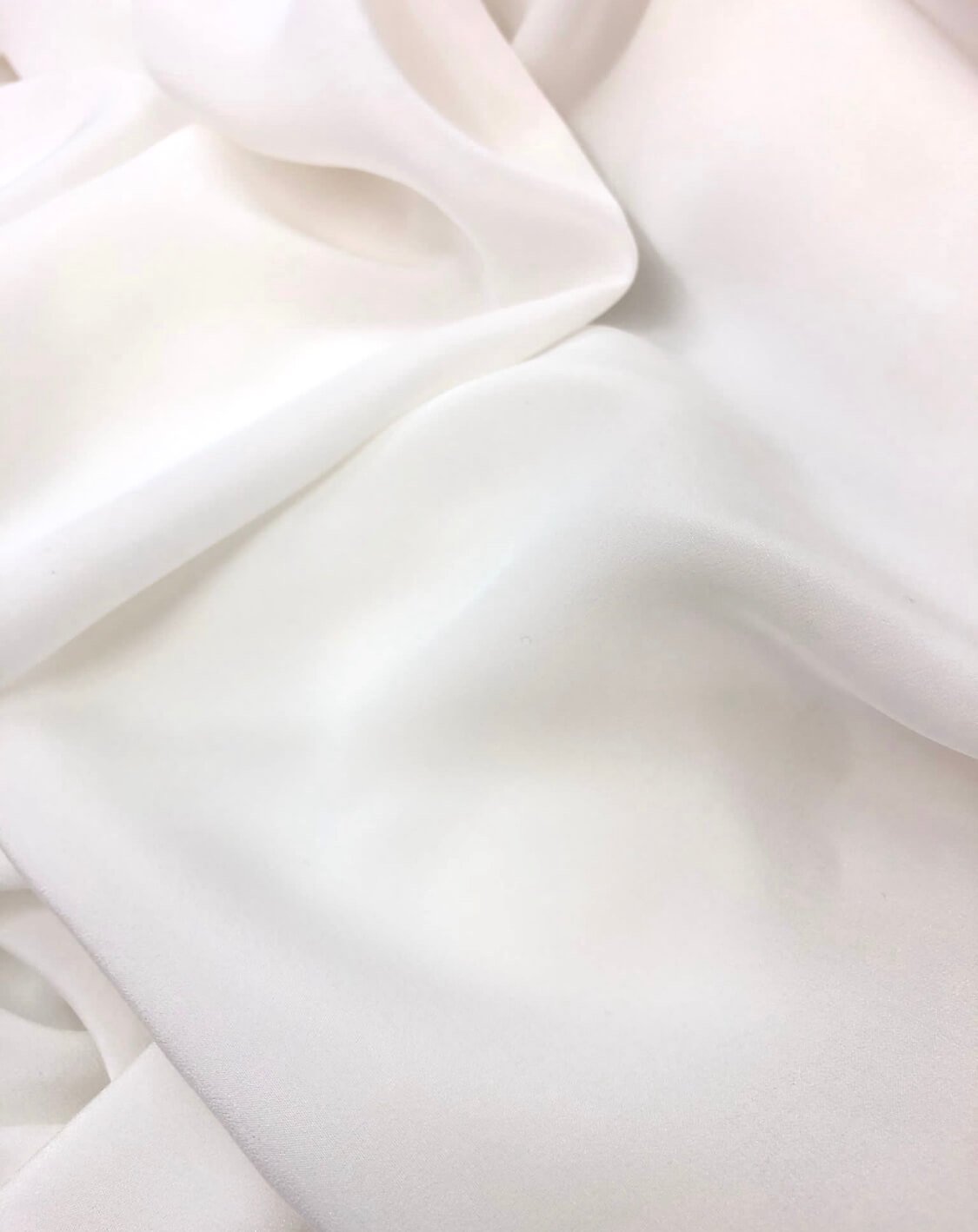 Tissu Crêpe de soie blanc