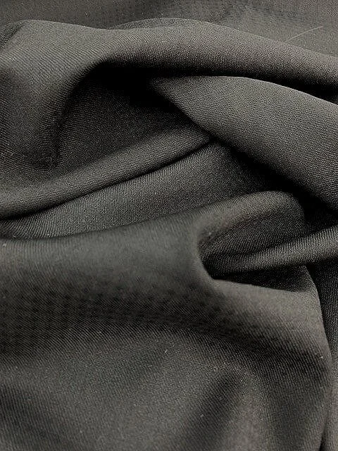 tissu Laine nid d'abeille noir