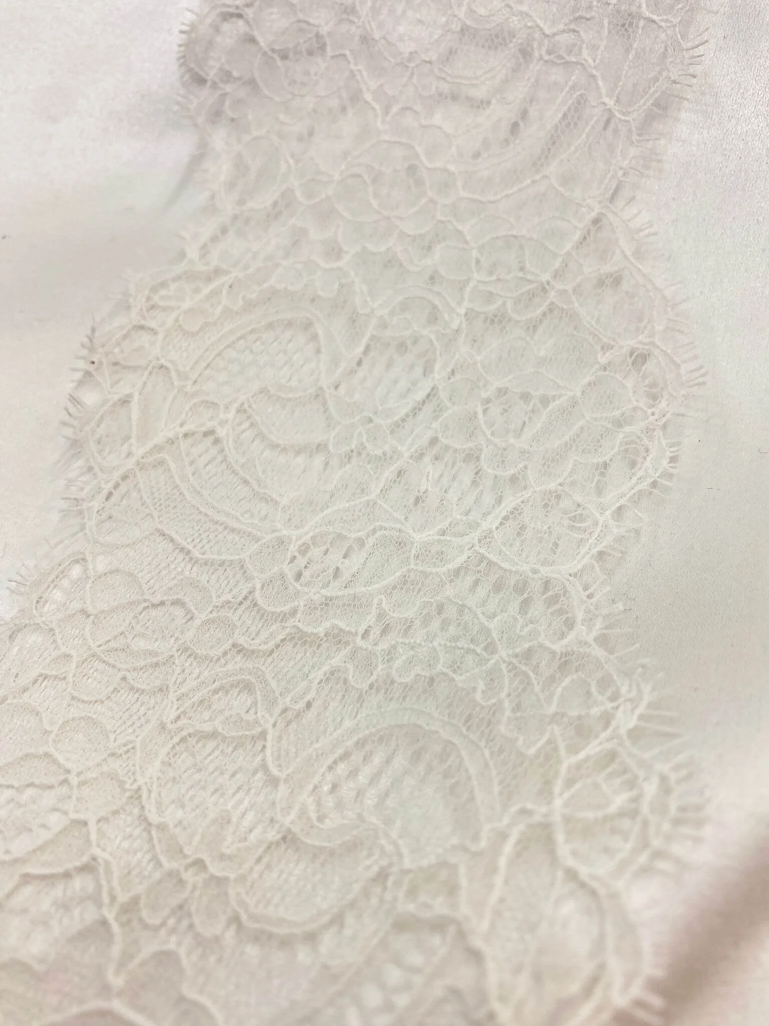 Bordure En Dentelle Florale Blanc Cassé : Bordure De Robe De