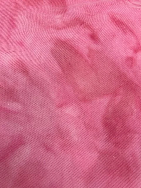 Tissu Jersey Tie & Dye Rouge Orange - Coupon Pour Création De Vêtements - Neuf