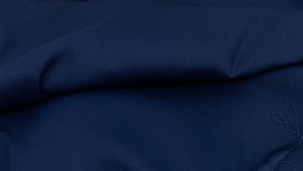 Tissu Coton Uni Bleu - Au Fil Du Coupon