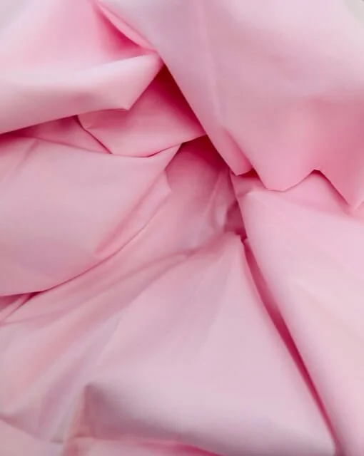 Coupon tissu popeline de coton rose baby