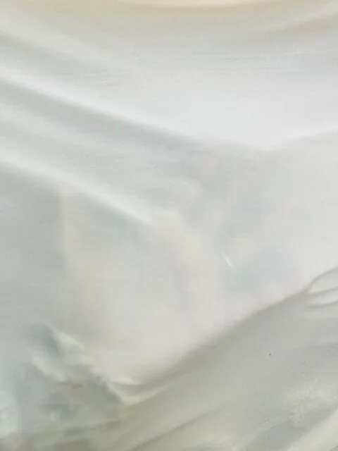 tissu Jersey de soie blanc cassé - transparence