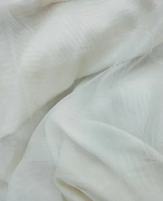 OLYCRAFT 1.5m Tissu Plissé En Organza Tissus Plissé En