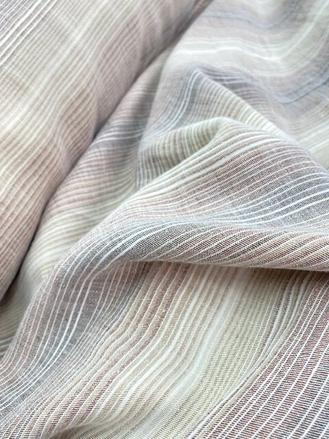 Striped linen fabric - drape