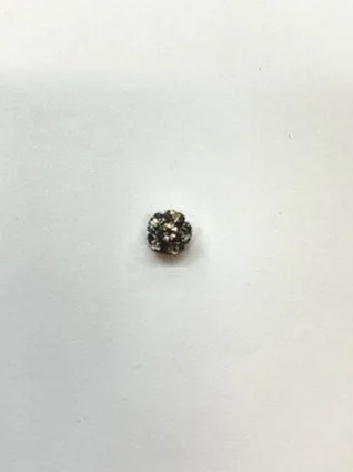 Bouton fleur cristal - face