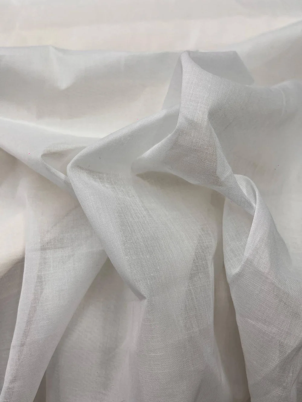 White embroidered cotton organdy - Generaldiff