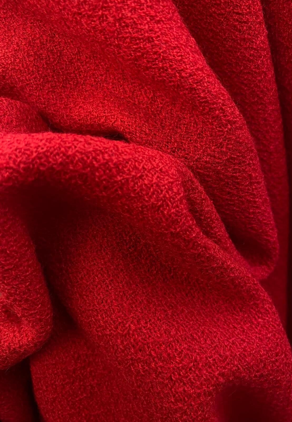 Tweed laine rouge-entier