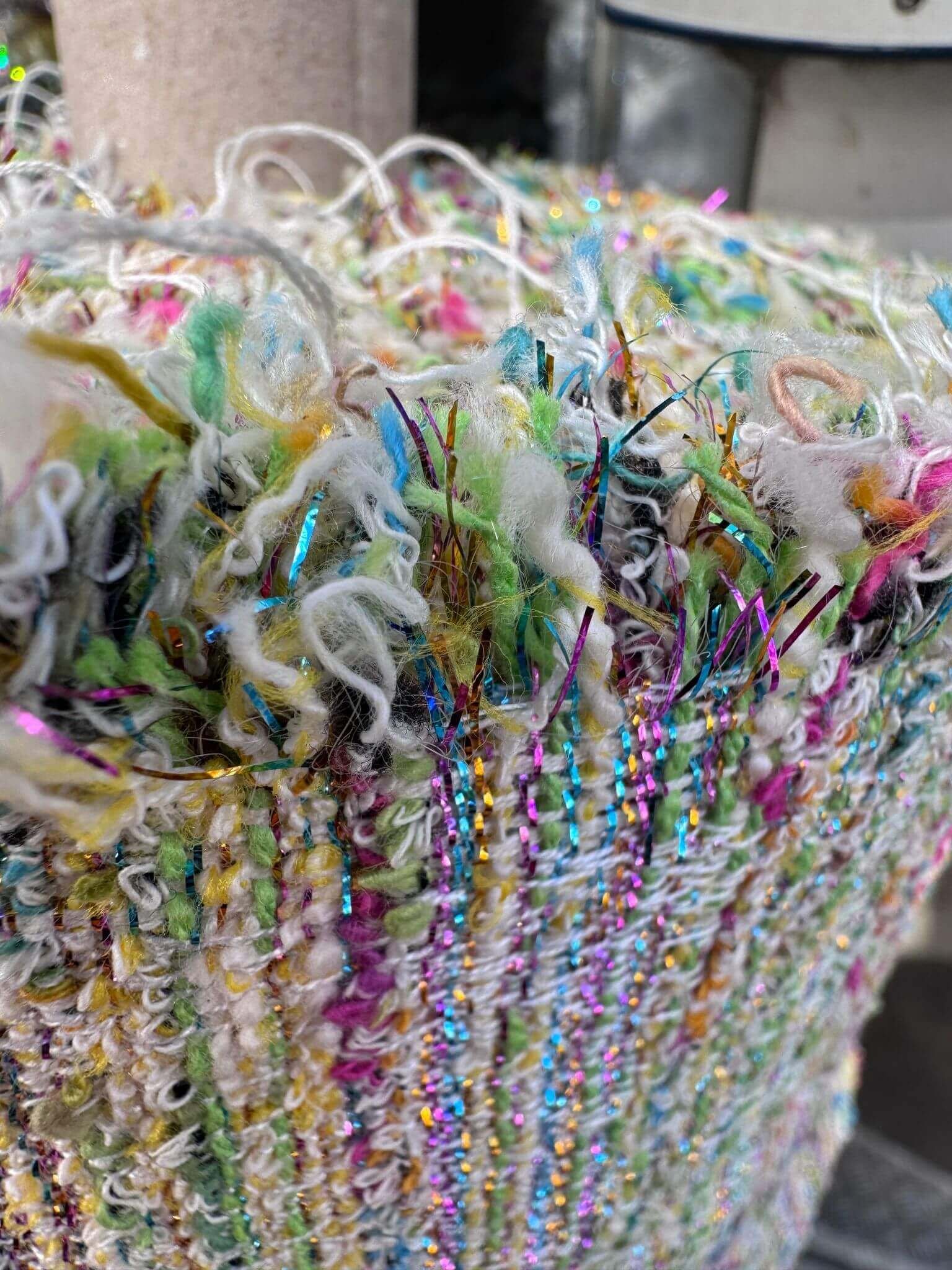 Tissu tweed multicolore