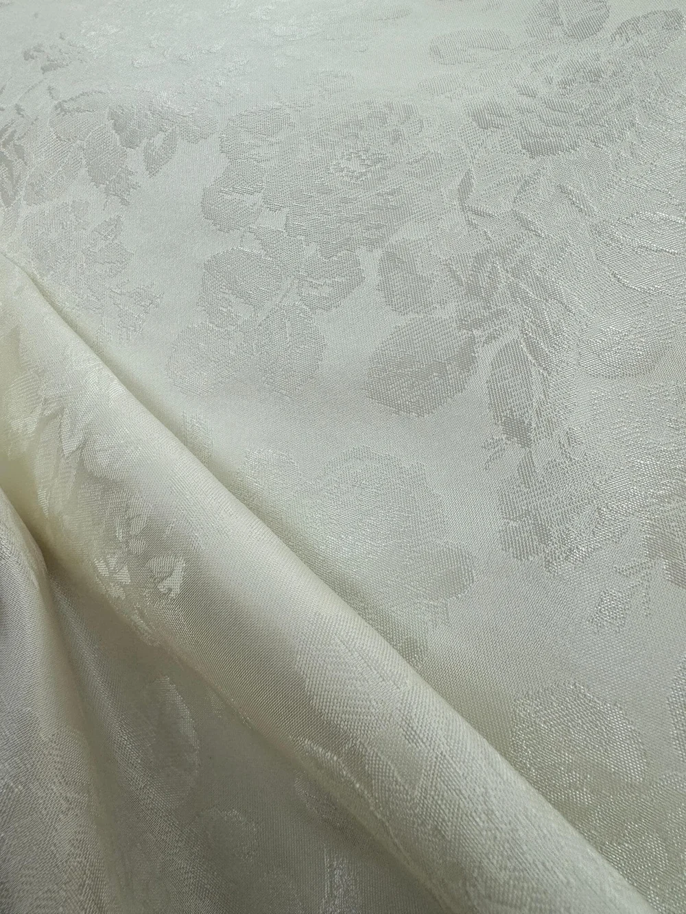 Tissu Bengaline Jacquard Motif Seventies Noir et Blanc