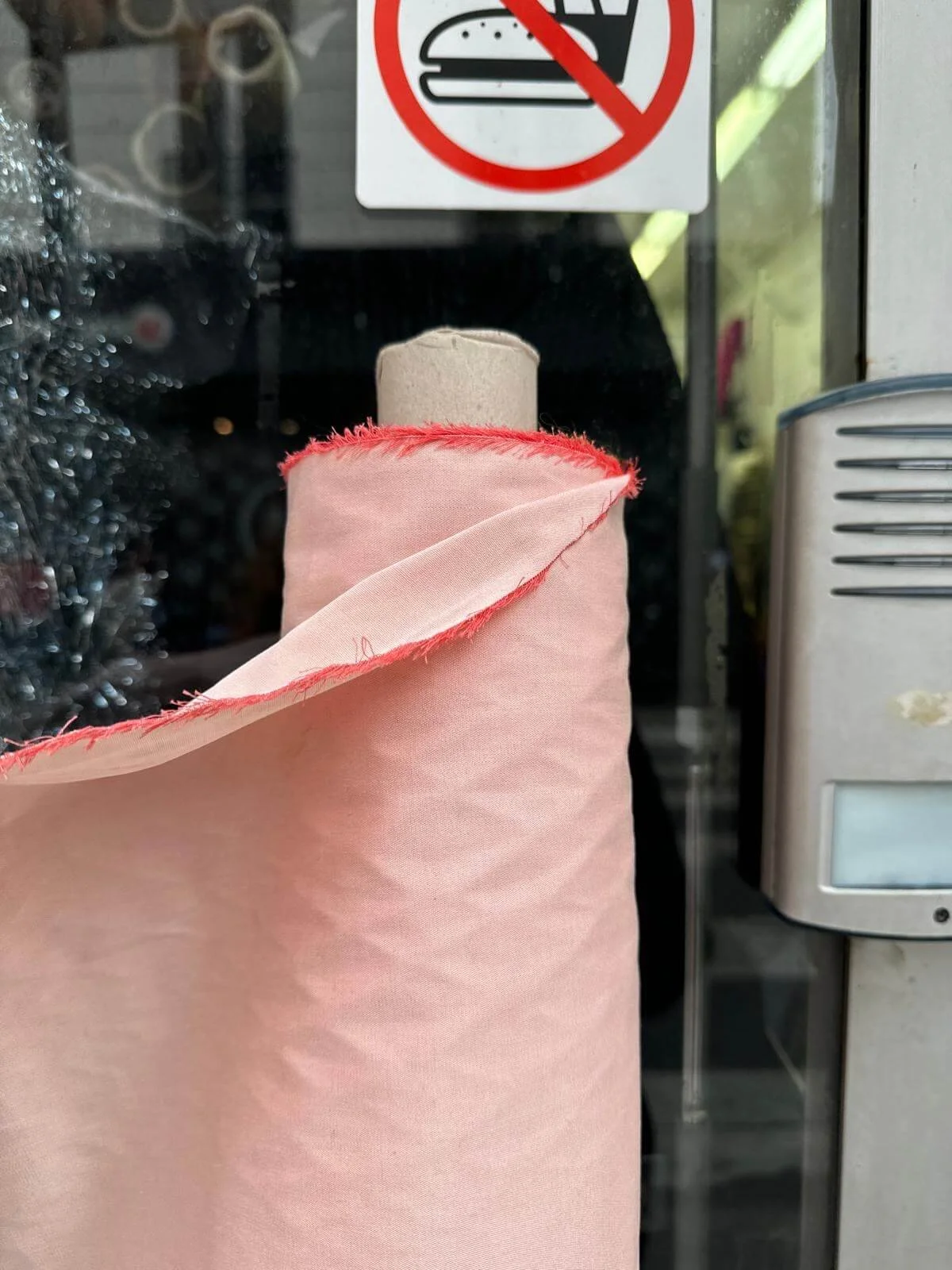 Tissu taffetas coton saumon