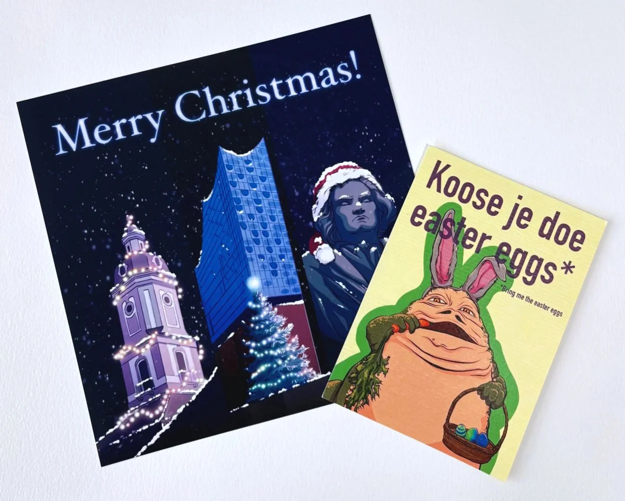 Festive card designs, Procreate, 2023-2024