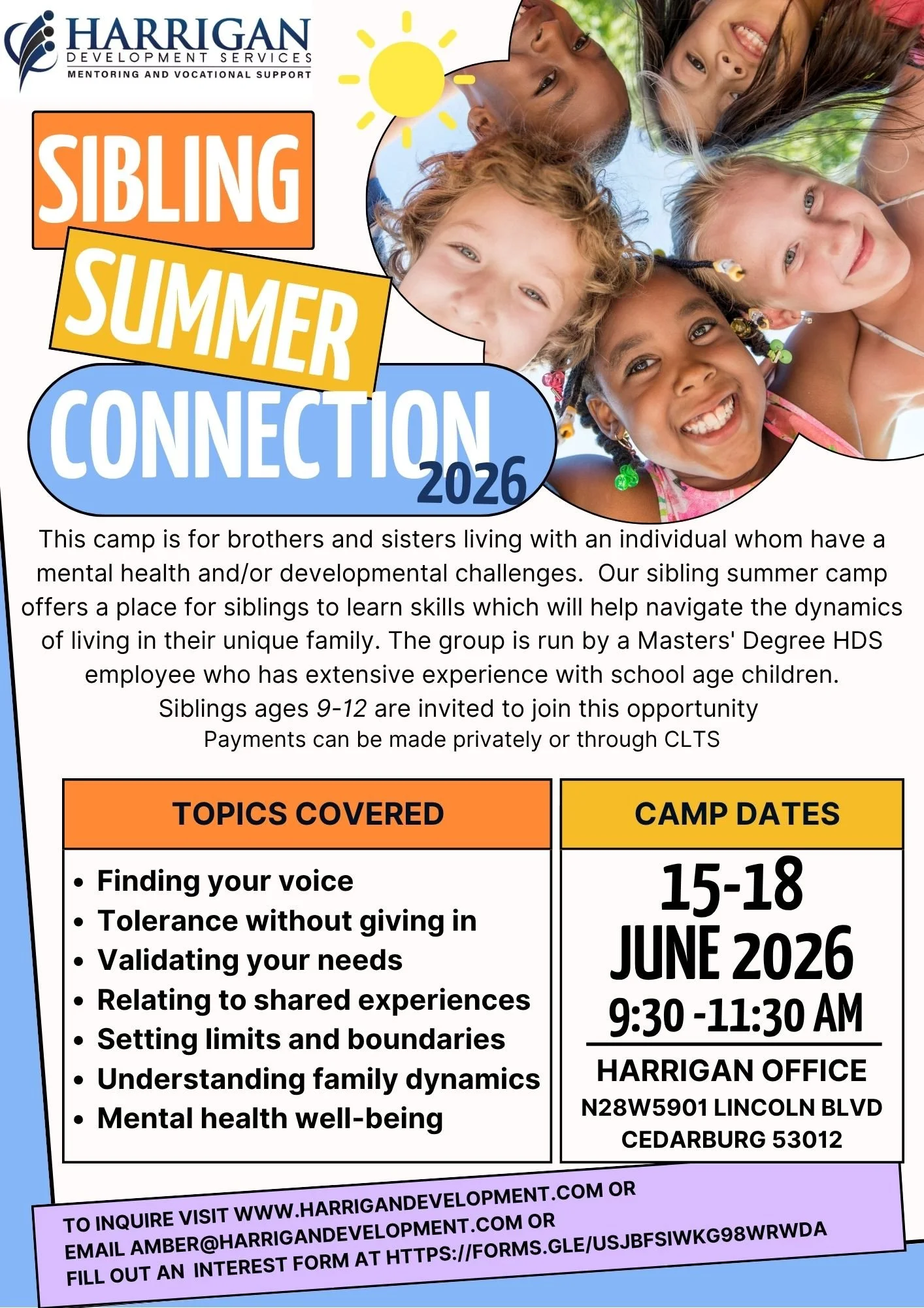 Summer Sibling Camp