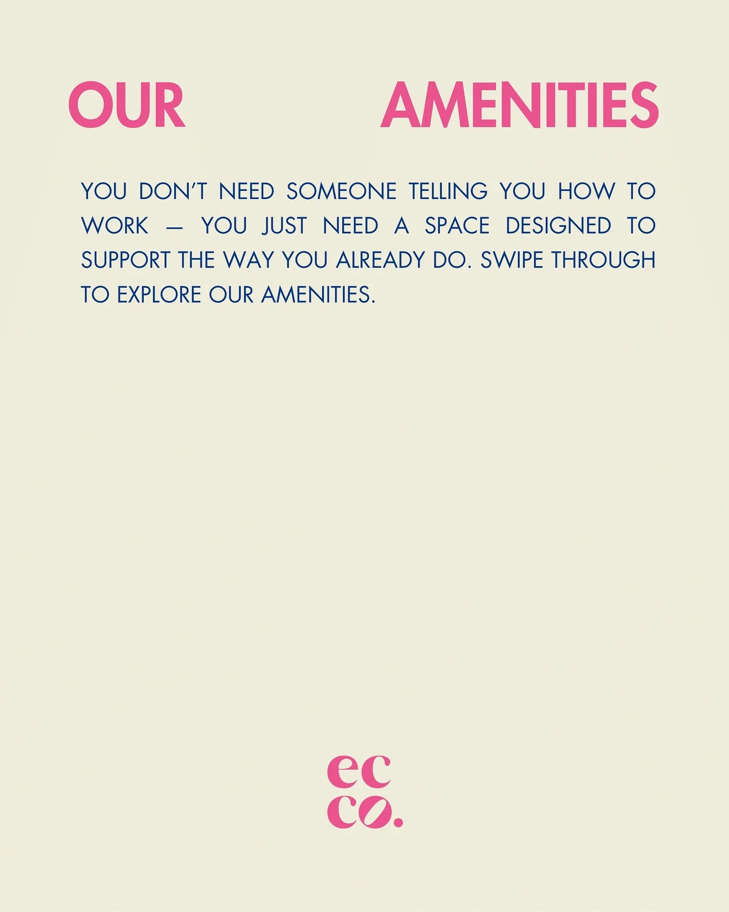 Just some of our amazing member amenities. A space truly designed and curated for you, because when you are the best version of yourself, your work reflects that. 

Let&rsquo;s make work fun again. Become a member today by signing up on our website, 