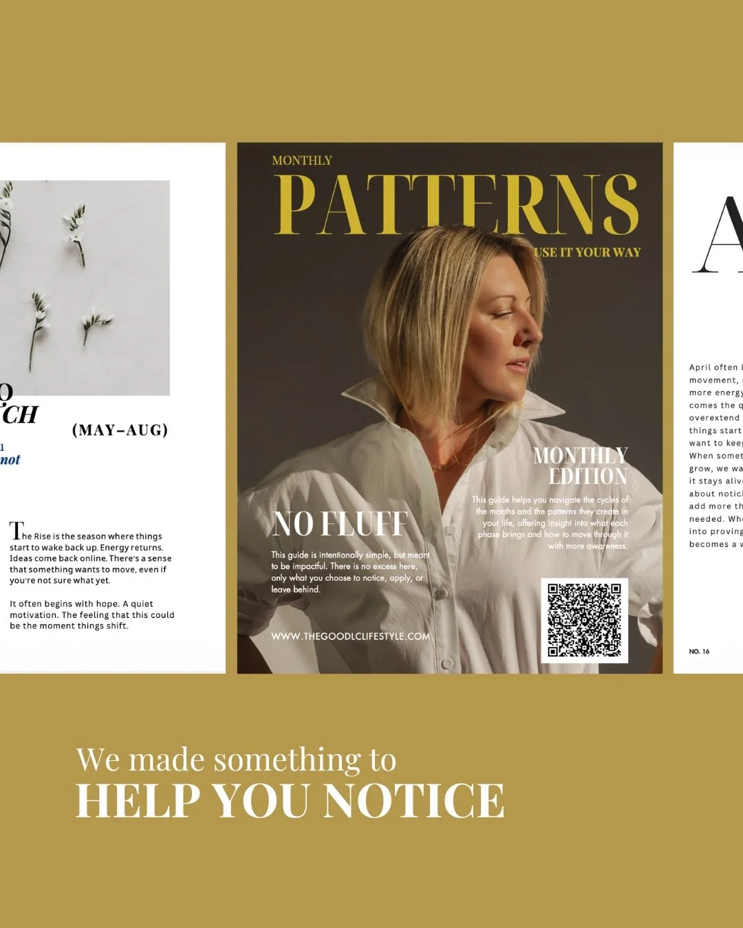you can&rsquo;t change a pattern
you can&rsquo;t see.

created this magazine that helps you
notice what keeps repeating.

monthly patterns is out now.
download through link in bio