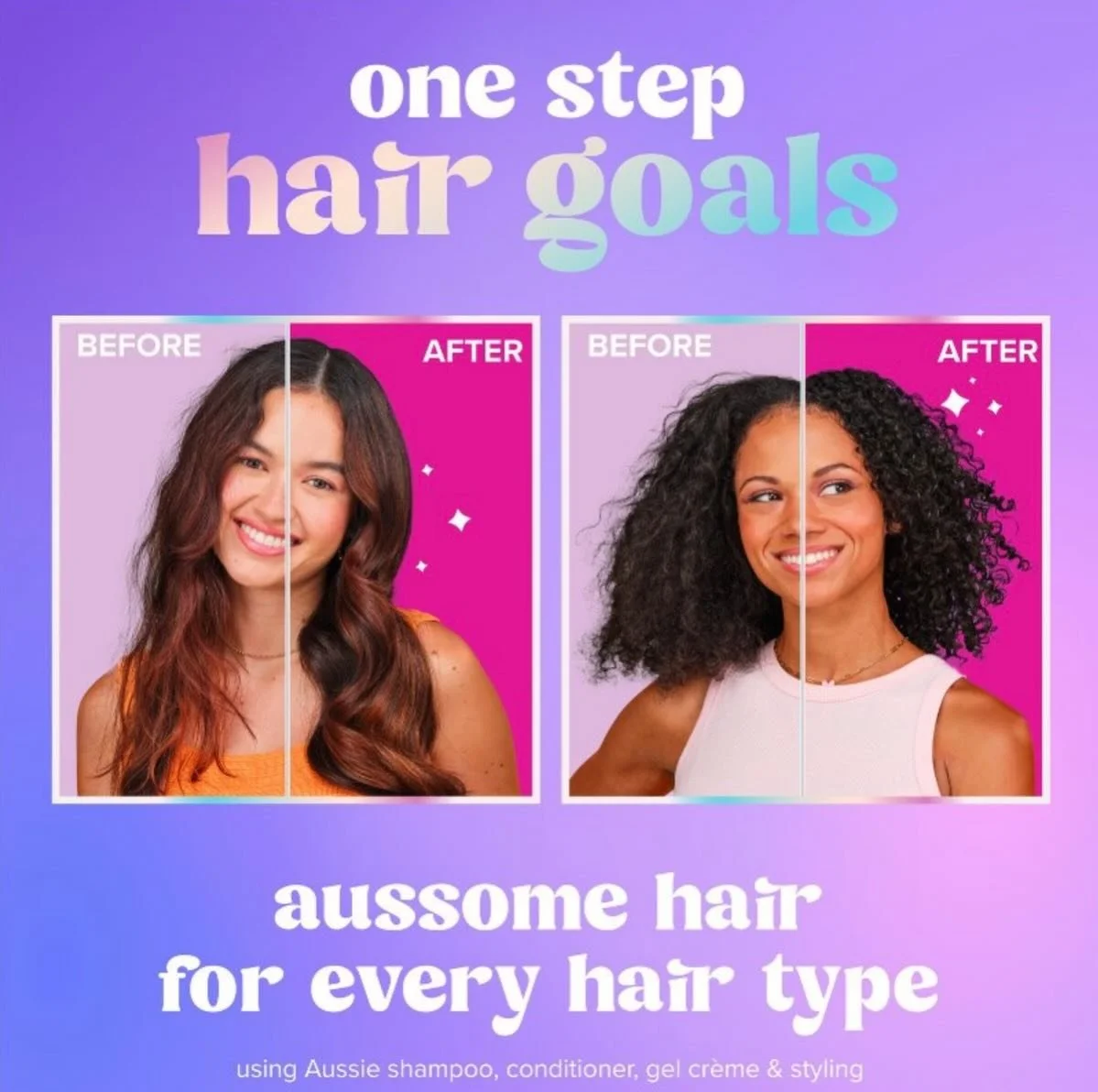 Had some fun with color for glam on the launch of the new @aussiehaircare line!

It is always such an honor to be involved in these campaigns. 

Fun Fact: I literally wash/style half the head with only the products being advertised for shoots like th