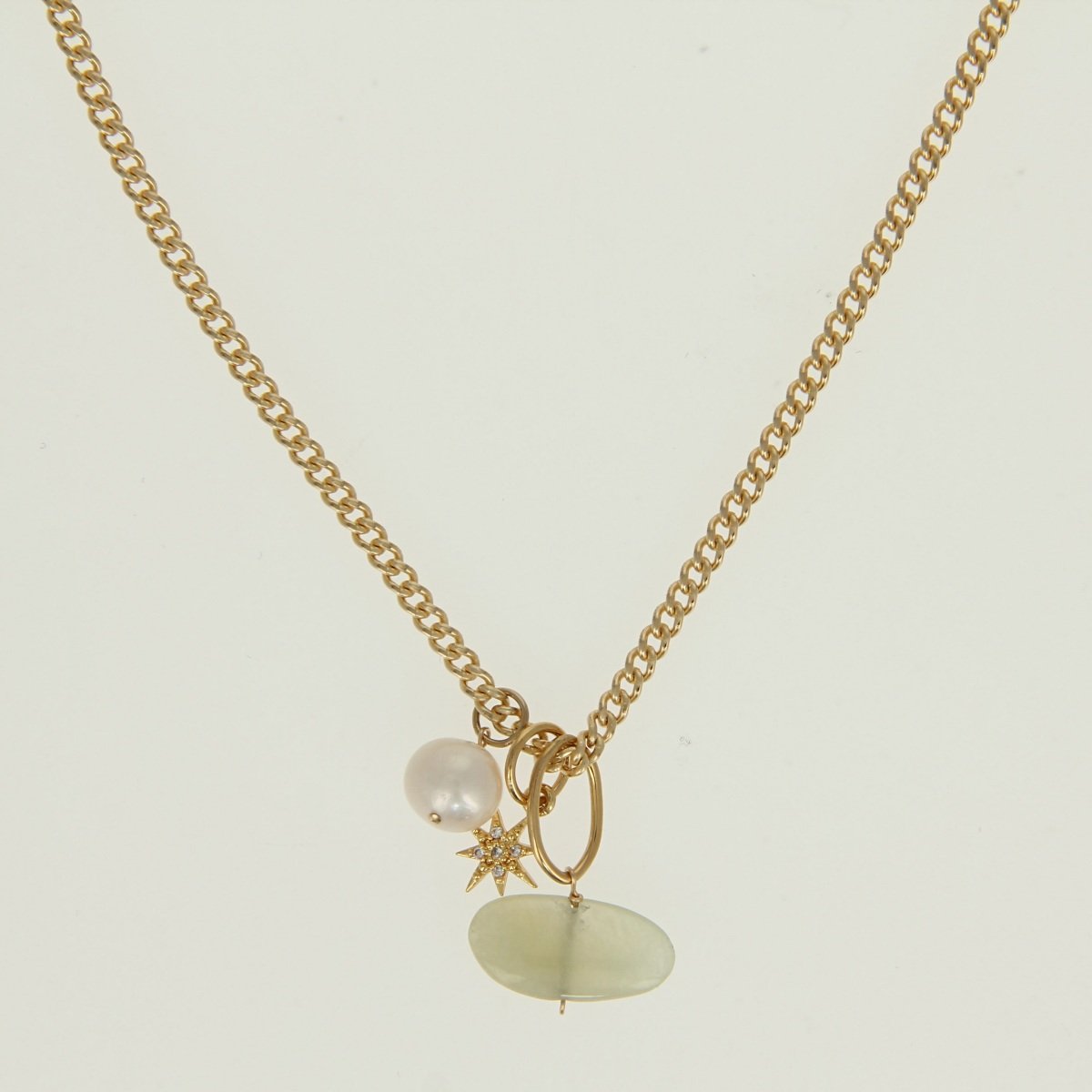 yellow gold filled plated sterling silver green aquamarine fresh water pearl pendant necklace