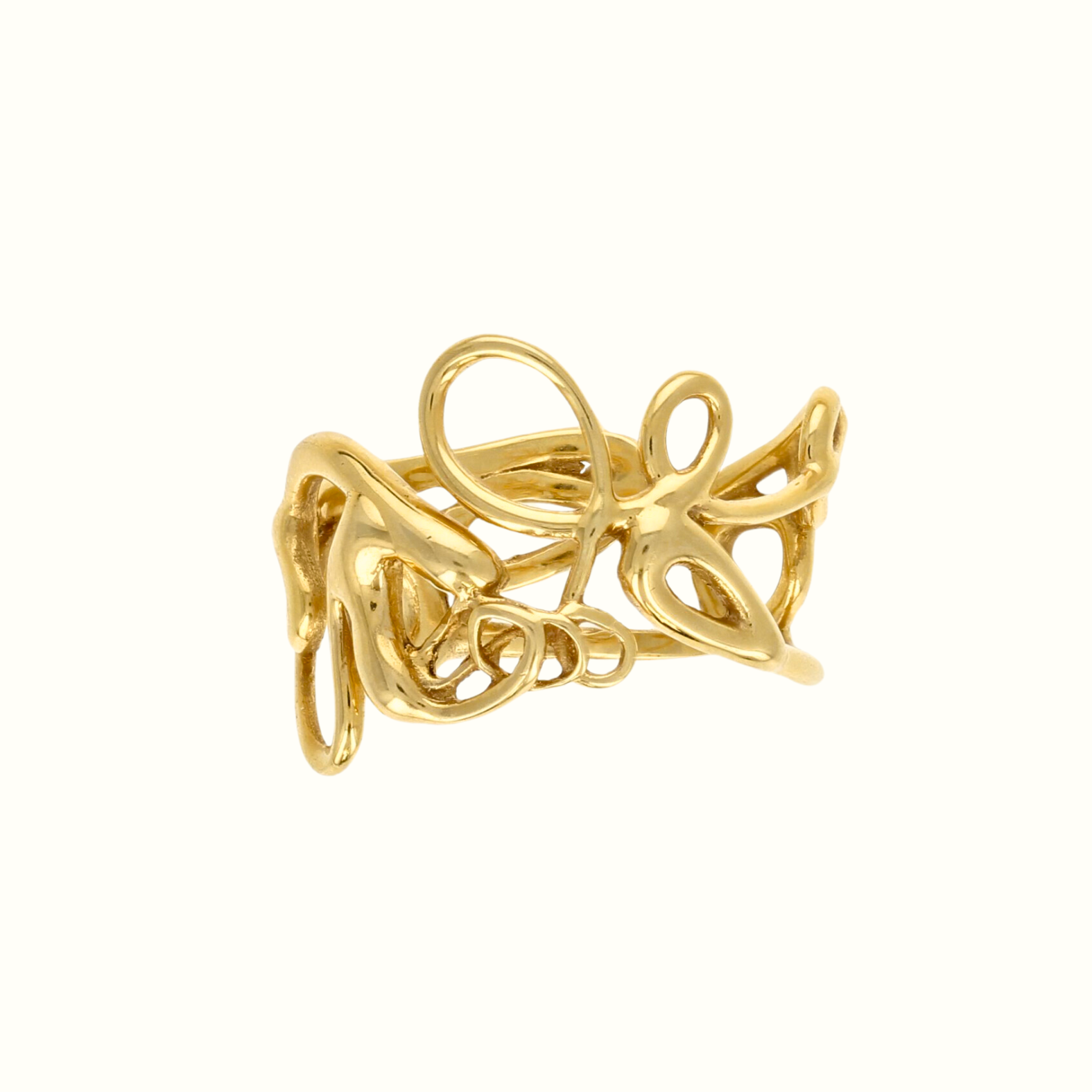 607-11514 Dorothee Rosen 18k yellow script ring 01.png