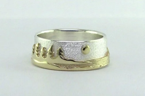 treeline ring 14ky and sterling silver.jpg