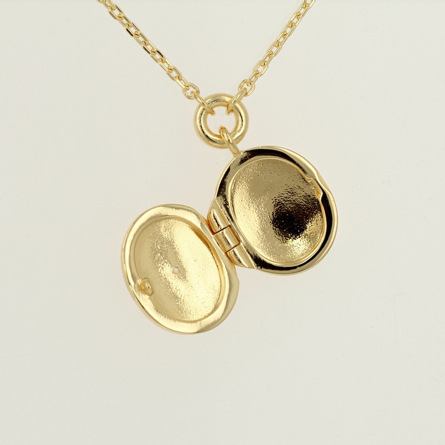 sterling and gold vermeil star set sapphire locket pendant necklace