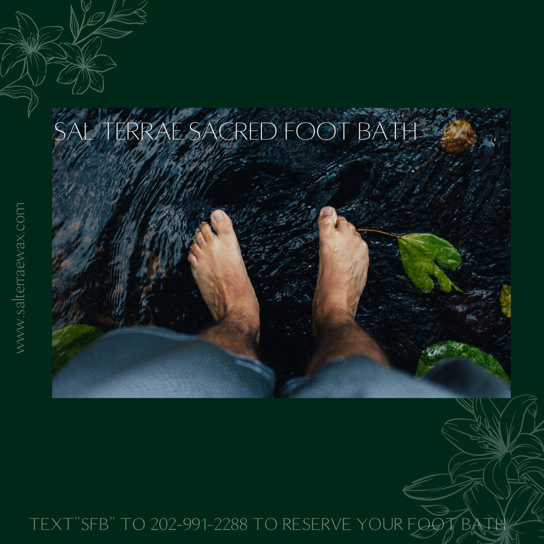 NEW SERVICE ALERT!! COMING TO OUR MENU SEPT 15, 2022...​​​​​​​​
​​​​​​​​
Introducing our Sal Terrae Sacred Foot Bath. ​​​​​​​​
​​​​​​​​
One lovely aspect of being in the service industry is actually being able to SERVE others. Serving others is my mi