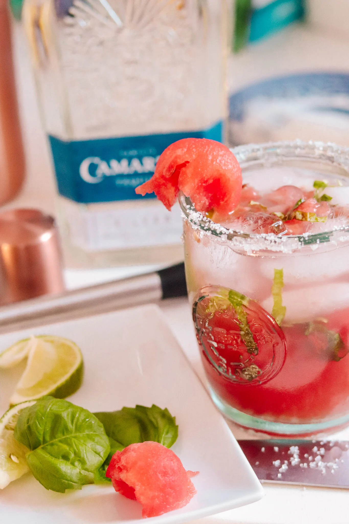 Refreshing Watermelon Basil Margarita recipe