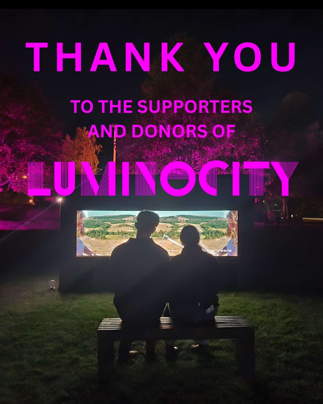 THANK YOU to our Luminocity Supporters and Donors!

Luminocity is made possible with the generous support of the Audain Foundation, Jane Irwin and Ross Hill, the City of Kamloops, the Canada Council for the Arts, the Province of British Columbia thro