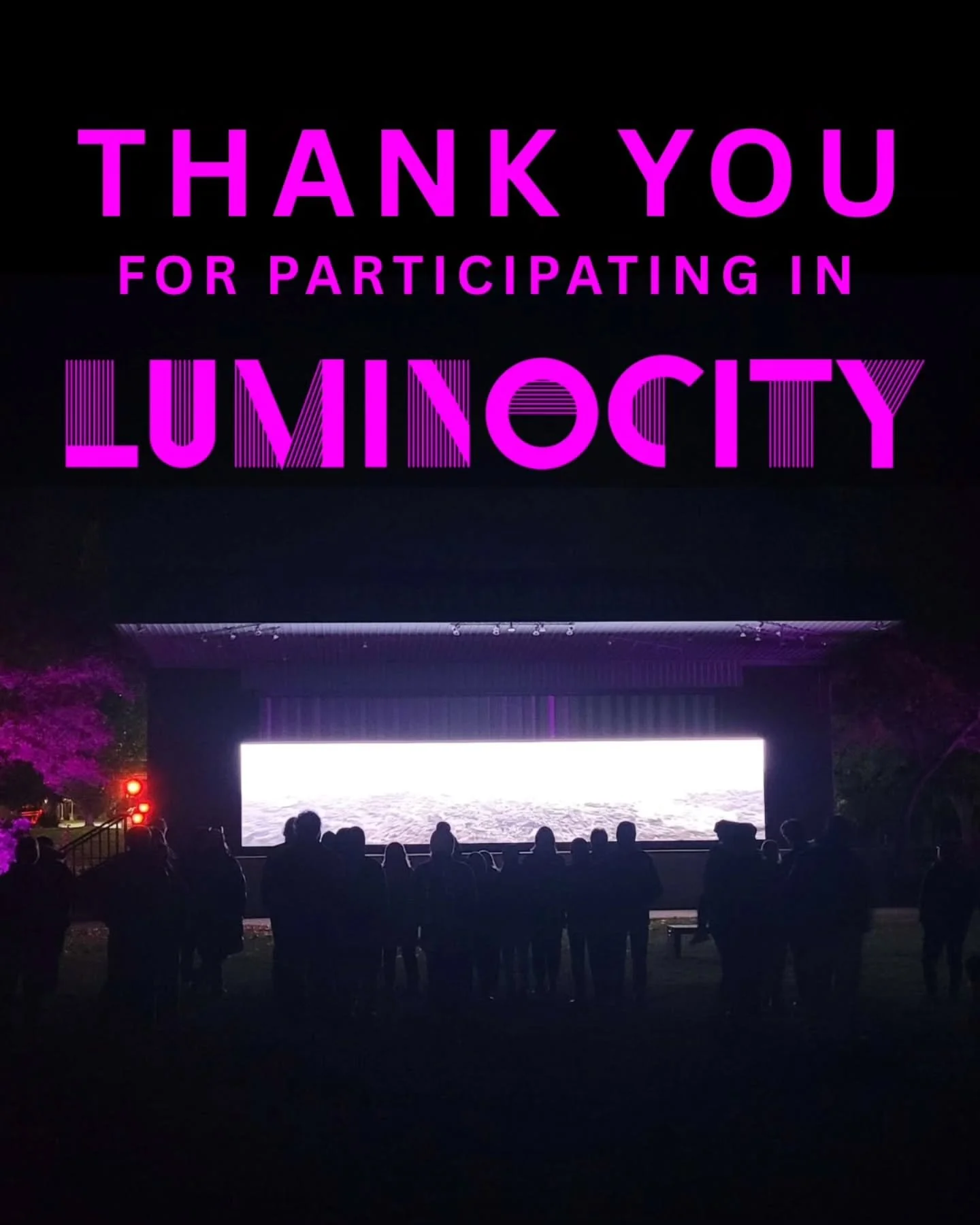 Luminocity 2025 has now come to an end.
 
Thank you to everyone who came out for your support and participation. You made Luminocity shine! 
 
Our heartfelt thanks to each and every one of the participating artists, and our generous partners: GK Soun