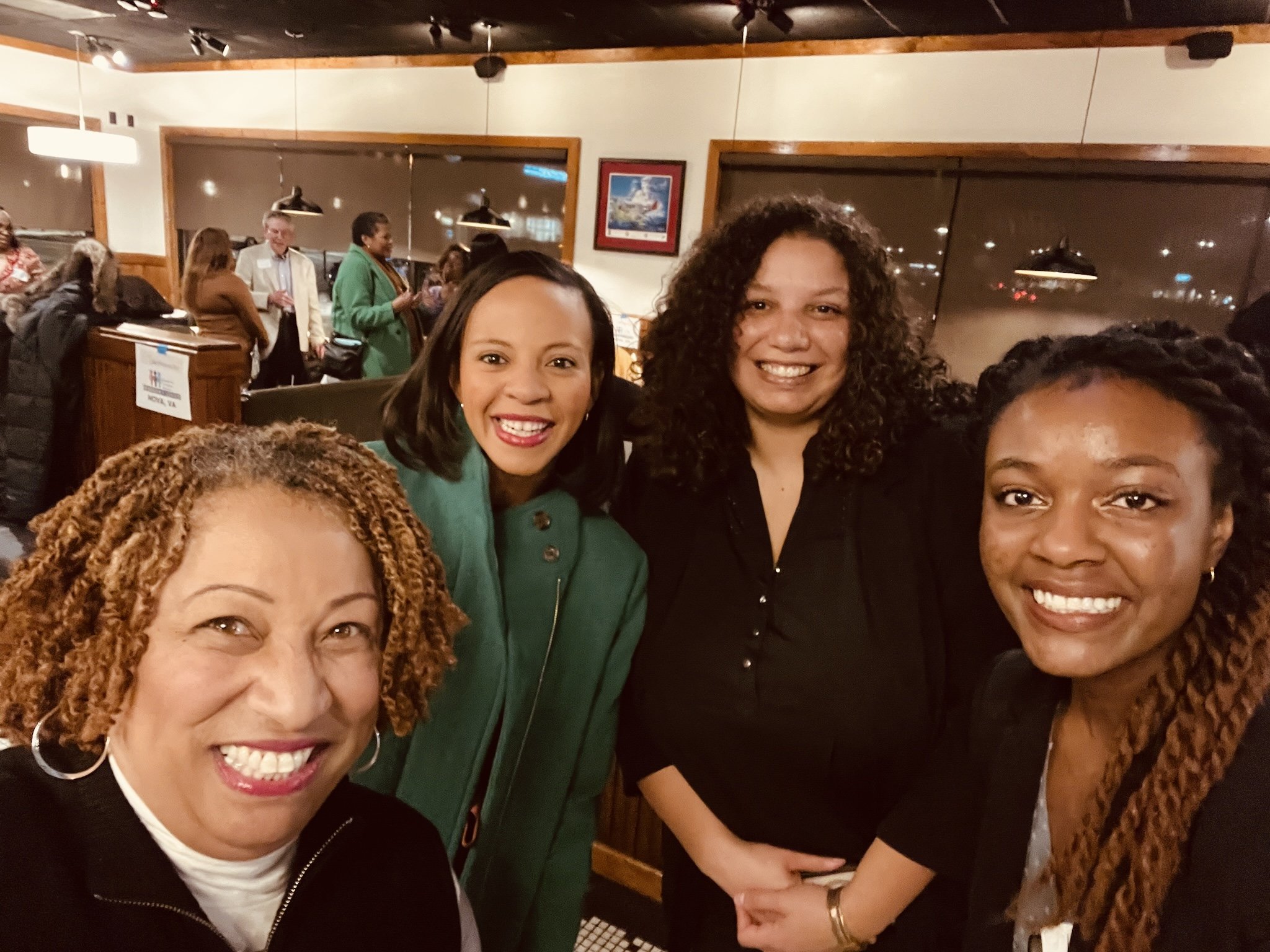 Chelsea is pictured with various Virginia policy leaders and elected officials at a Black Women Lead event in Alexandria, VA in January 2024.